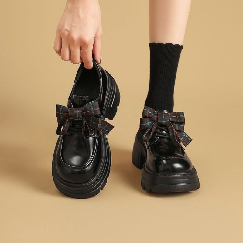 Oxford Lace Up Women - Scarpe Oxford da donna con piattaforma,